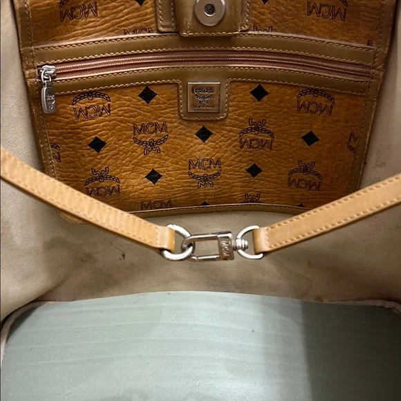 MCM Brown and Green Tote Bag - Picture 5 of 16